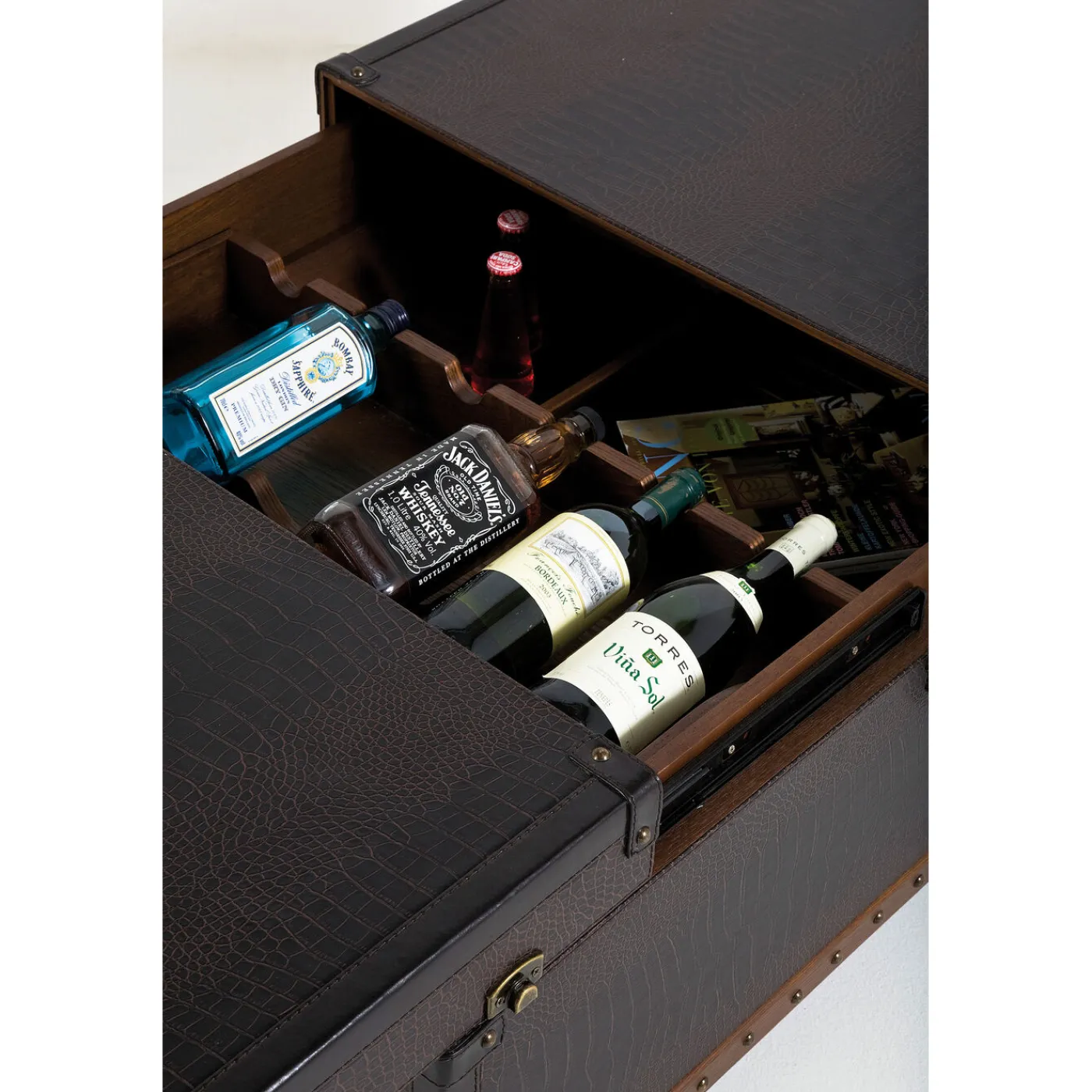 KARE Design Table Basse Bar Globetrotter 120X75Cm