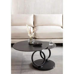 KARE Design Table Basse Beverly Noir 133X80Cm