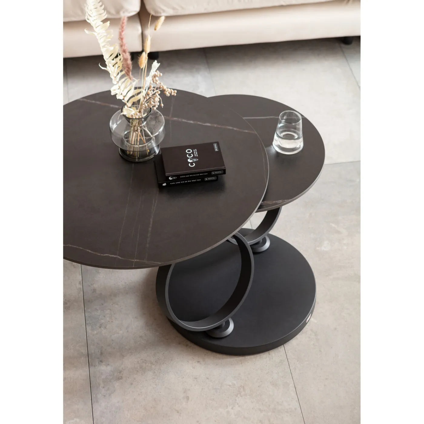 KARE Design Table Basse Beverly Noir 133X80Cm