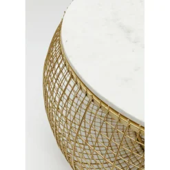 KARE Design Table Basse Cesta Marble Dore O100Cm
