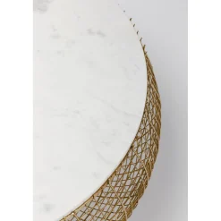 KARE Design Table Basse Cesta Marble Dore O100Cm