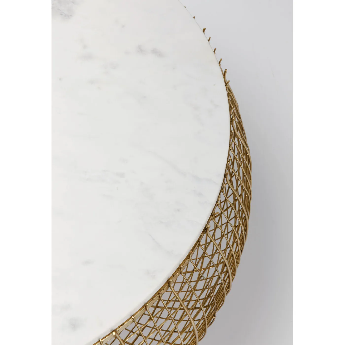 KARE Design Table Basse Cesta Marble Dore O100Cm