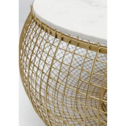 KARE Design Table Basse Cesta Marble Dore O100Cm