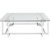 KARE Design Table Basse Clara Argente 120X120Cm