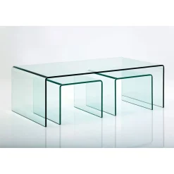 KARE Design Table Basse Clear Club (Set De 3)