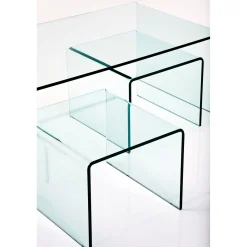 KARE Design Table Basse Clear Club (Set De 3)