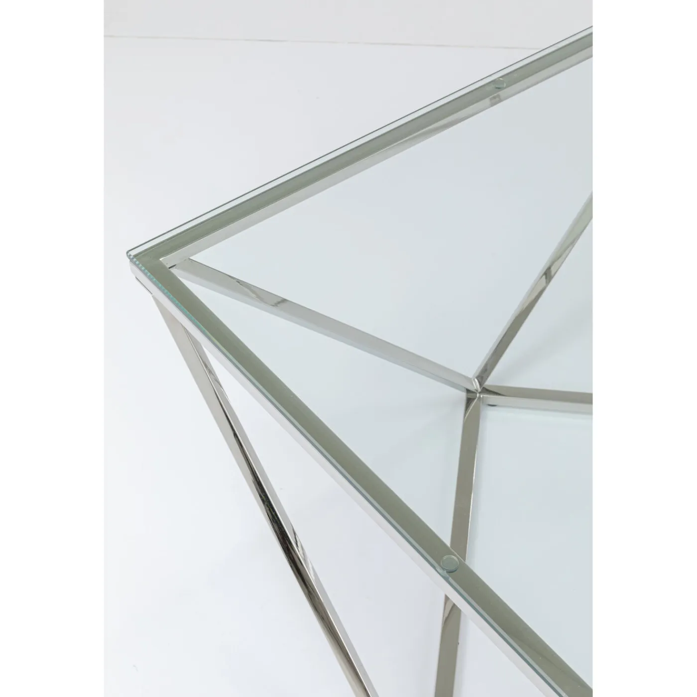 KARE Design Table Basse Cristallo Argente 80X80Cm