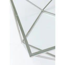 KARE Design Table Basse Cristallo Argente 80X80Cm