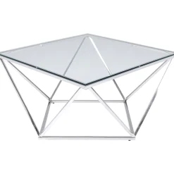 KARE Design Table Basse Cristallo Argente 80X80Cm