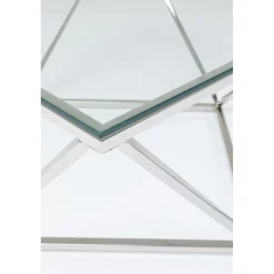 KARE Design Table Basse Cristallo Argente 80X80Cm