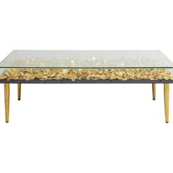 KARE Design Table Basse Gold Flowers 120X60