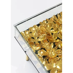 KARE Design Table Basse Gold Flowers 120X60