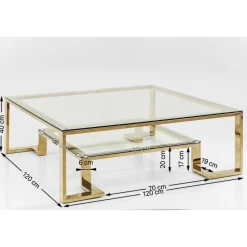 KARE Design Table Basse Gold Rush 120X120