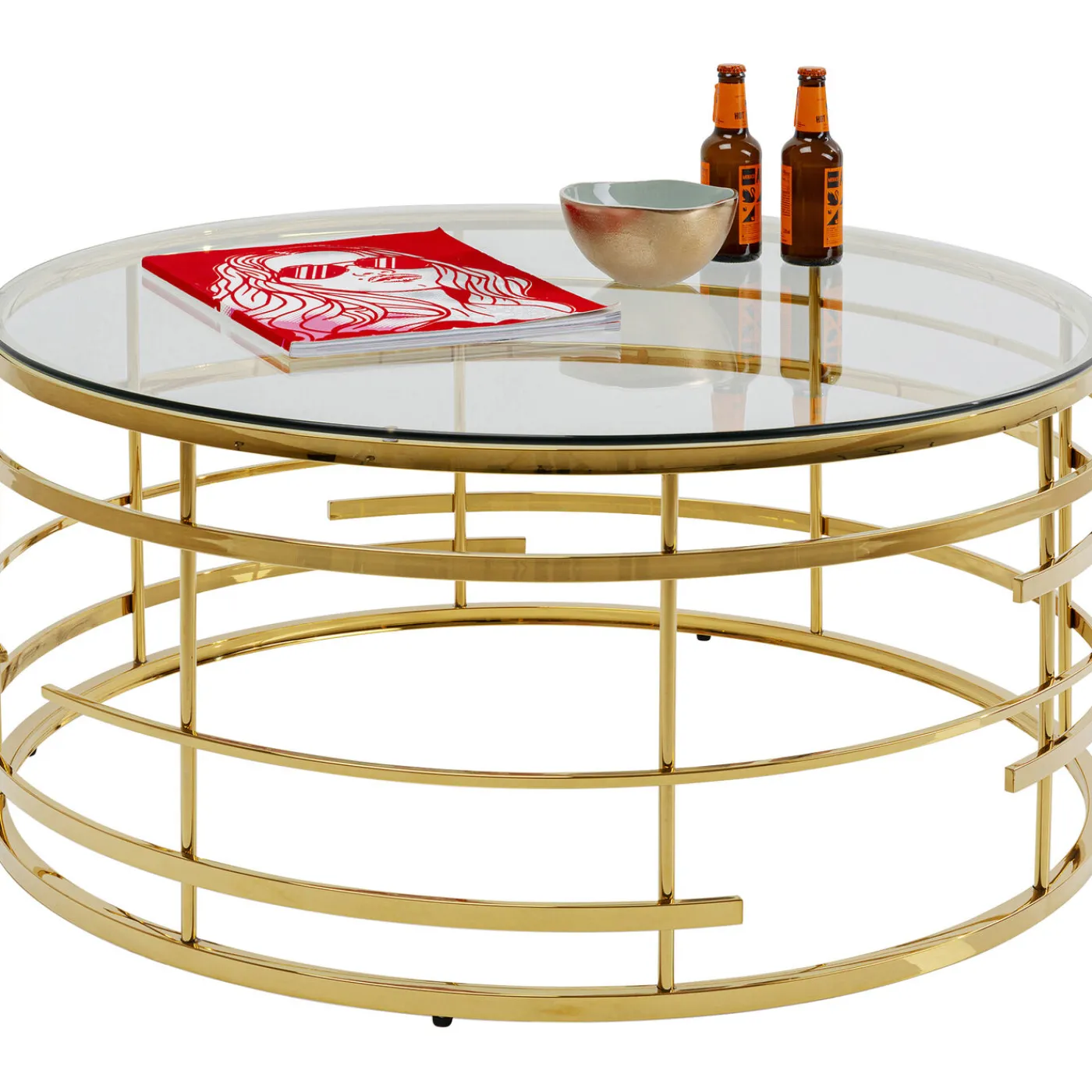 KARE Design Table Basse Jupiter Dore O100Cm