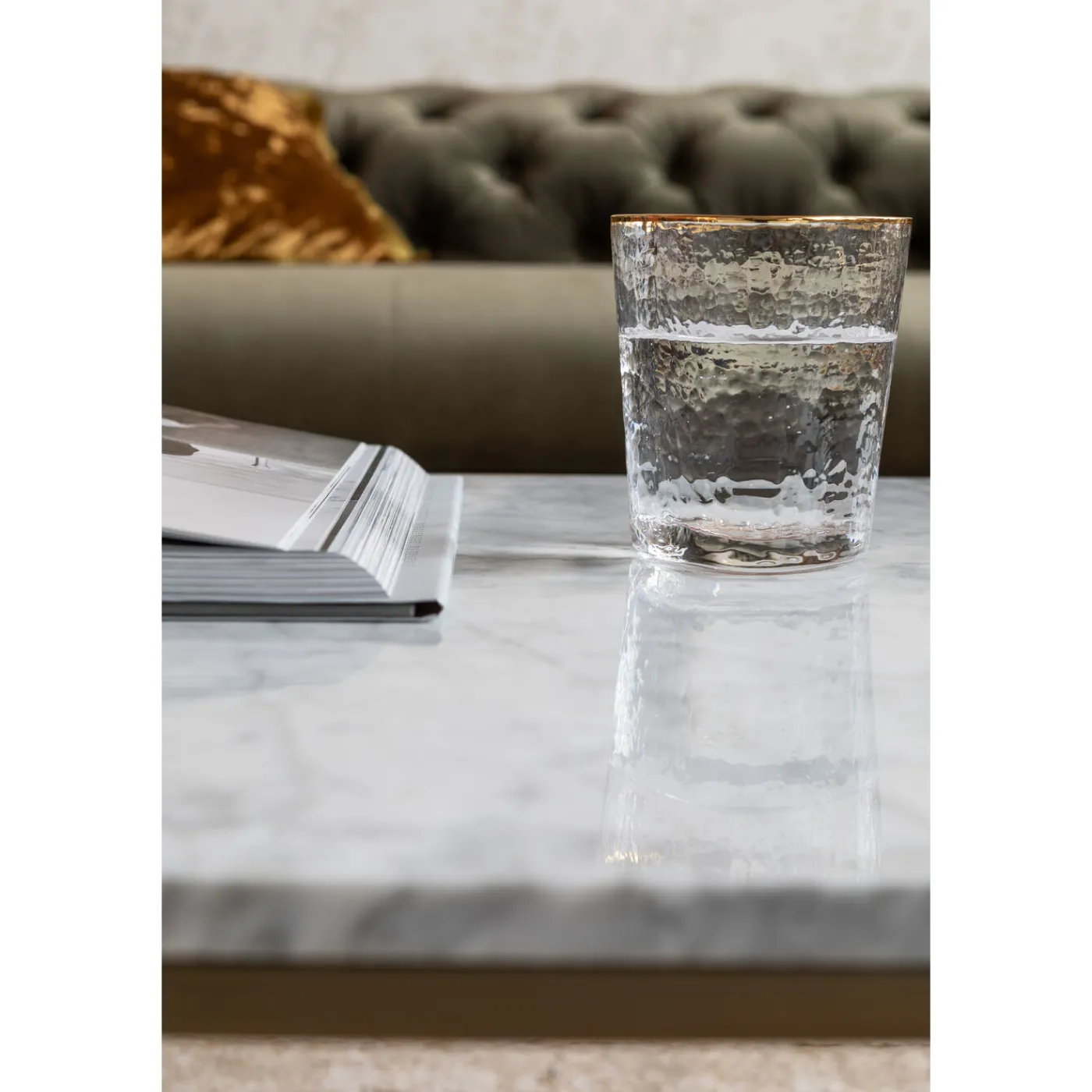 KARE Design Table Basse Key West Dore 120X60Cm