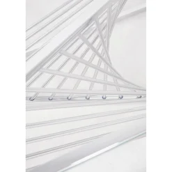 KARE Design Table Basse Laser Argente-Verre Clair 120X60Cm