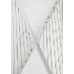 KARE Design Table Basse Laser Argente-Verre Clair 120X60Cm