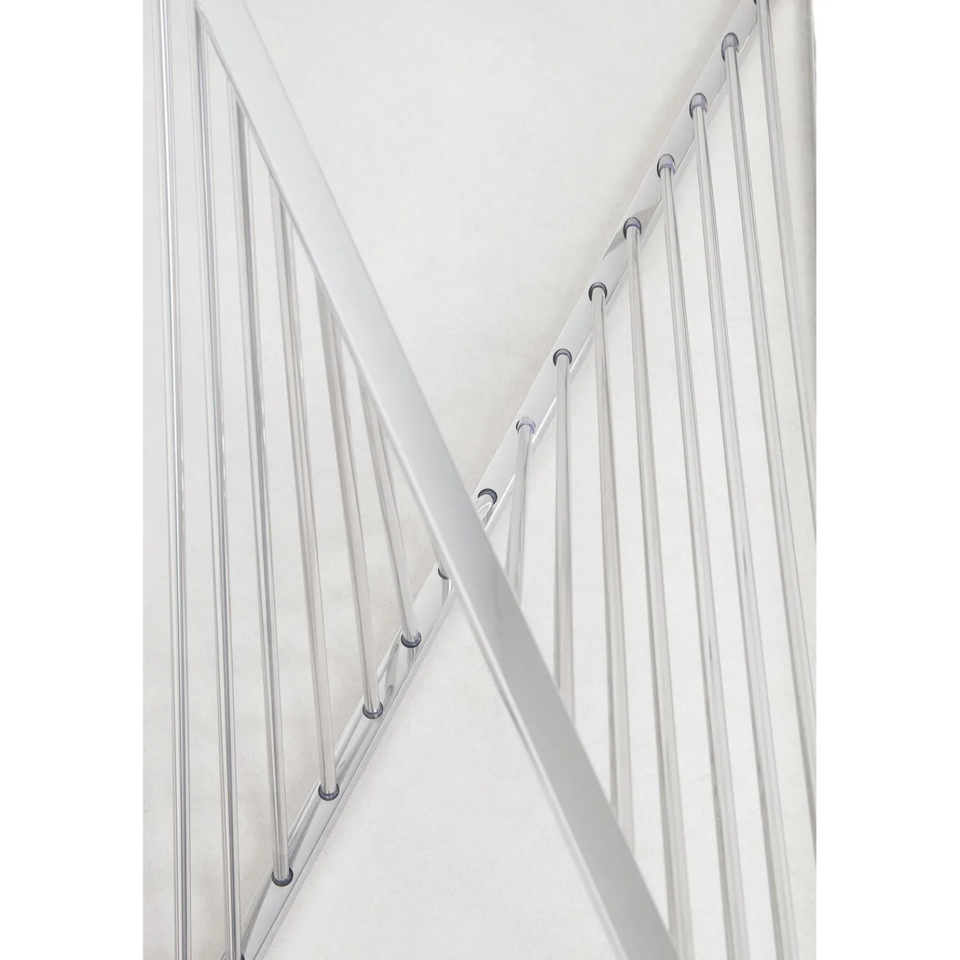 KARE Design Table Basse Laser Argente-Verre Clair 120X60Cm