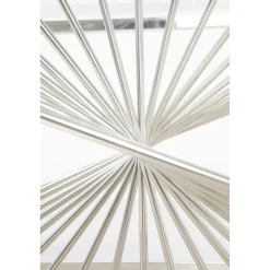 KARE Design Table Basse Laser Argente-Verre Clair 120X60Cm