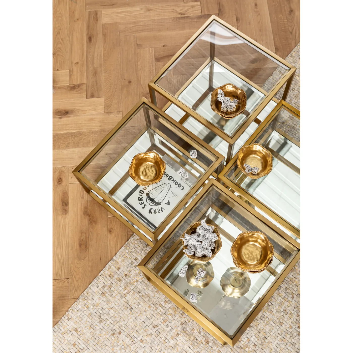 KARE Design Table Basse Luigi Dore (Jeu De 4)