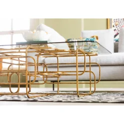 KARE Design Table Basse Meander Dore 140X80