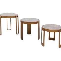 KARE Design Table Basse Perelli Laiton (3/Set)