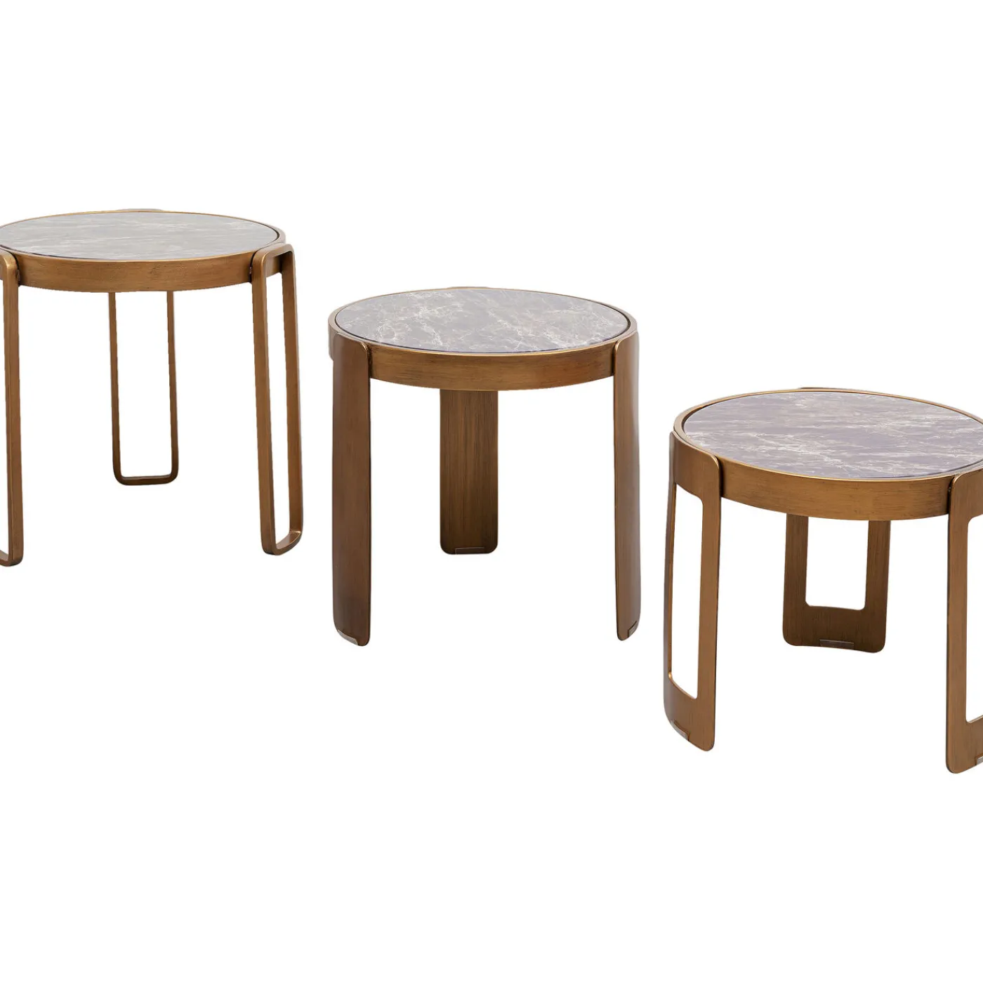 KARE Design Table Basse Perelli Laiton (3/Set)