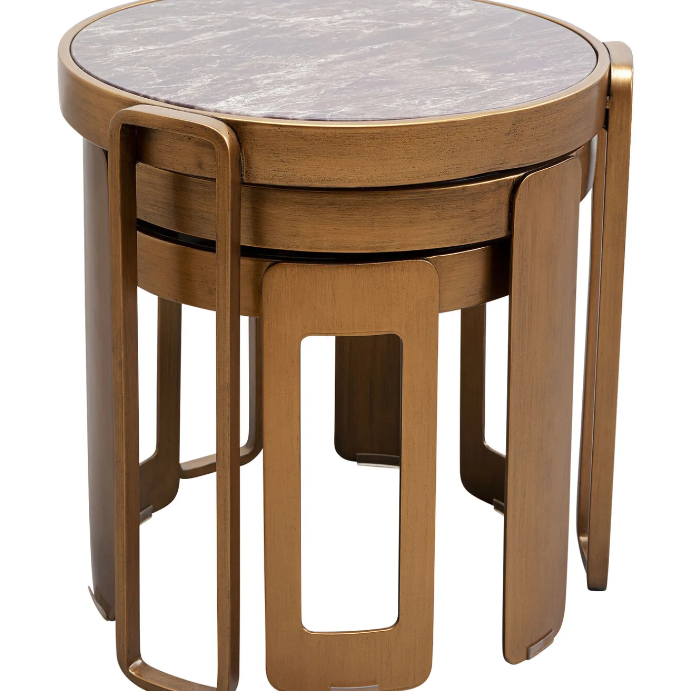 KARE Design Table Basse Perelli Laiton (3/Set)