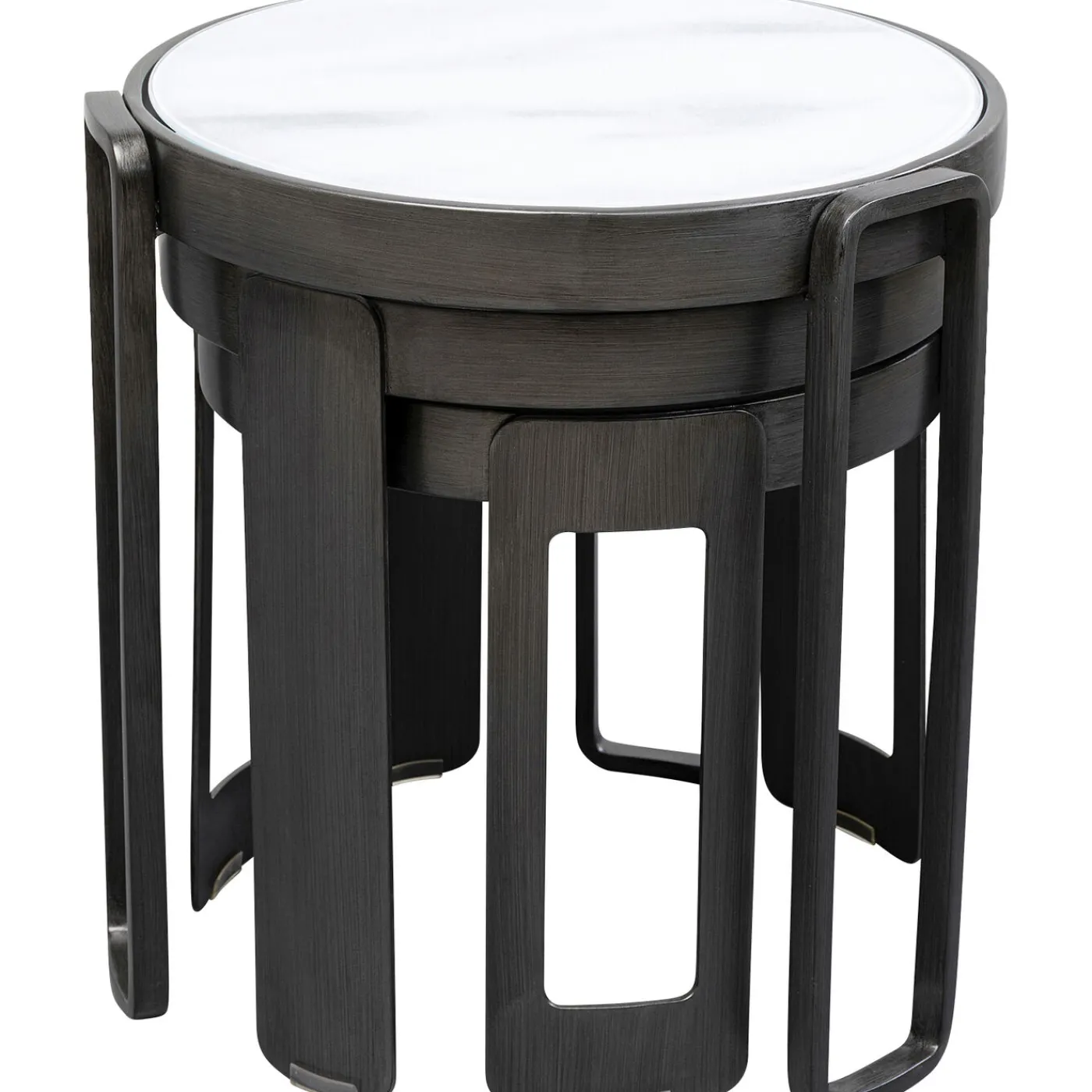 KARE Design Table Basse Perelli Noir (3/Set)