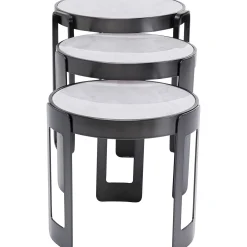 KARE Design Table Basse Perelli Noir (3/Set)