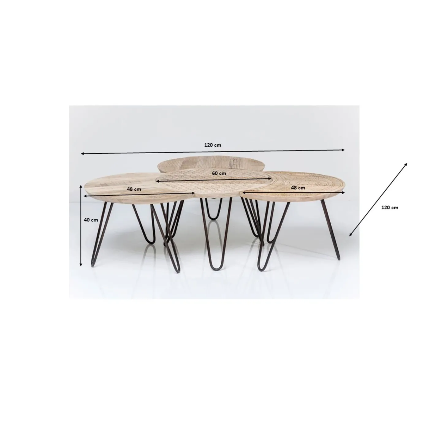 KARE Design Table Basse Puro (Jeu De 4)