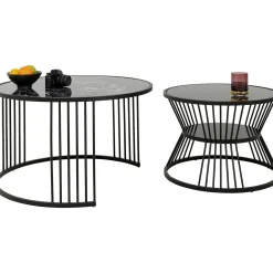 KARE Design Table Basse Roma Noir (2/Set)
