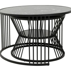 KARE Design Table Basse Roma Noir (2/Set)