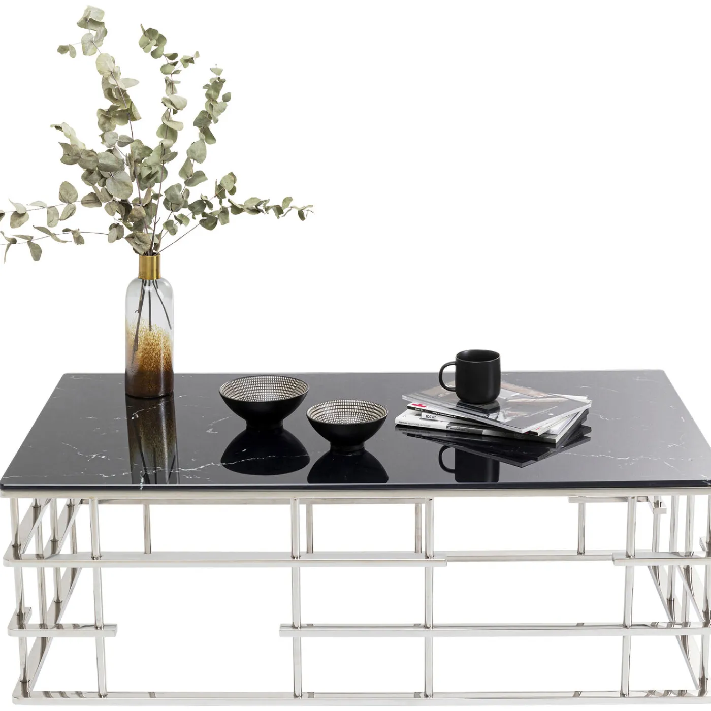 KARE Design Table Basse Rome Argente 130X70Cm