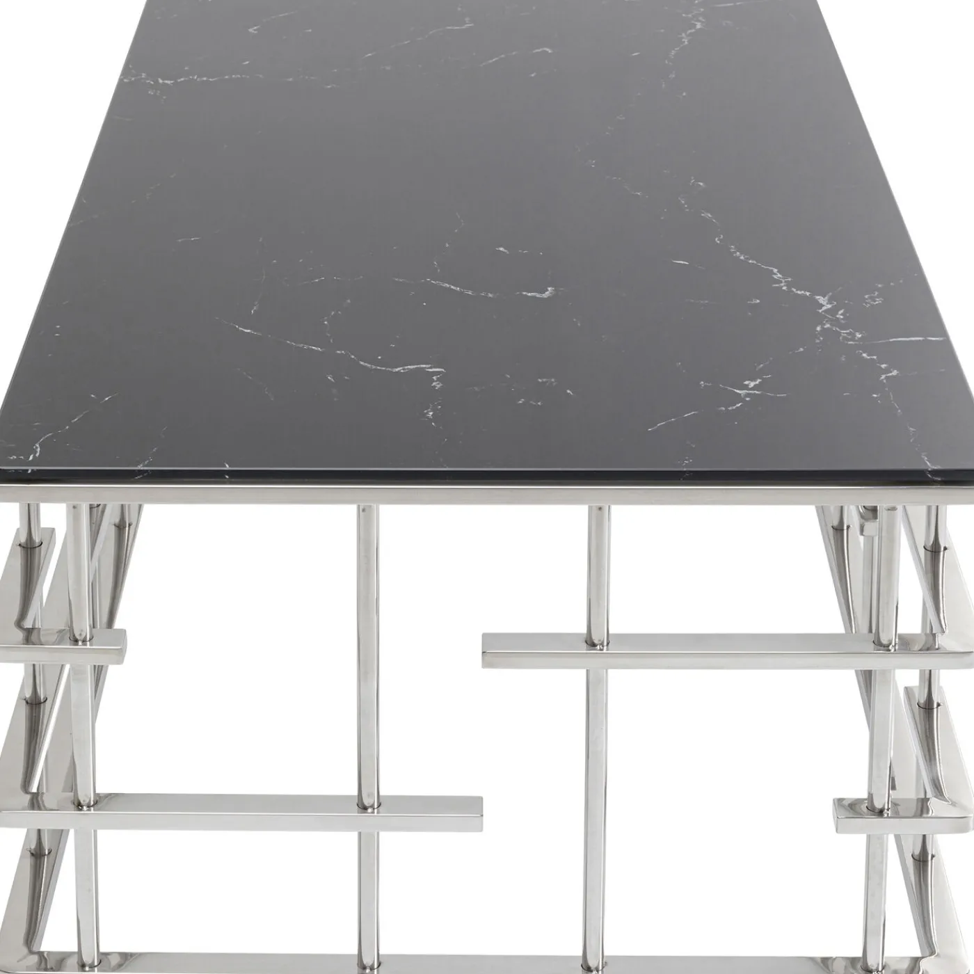 KARE Design Table Basse Rome Argente 130X70Cm