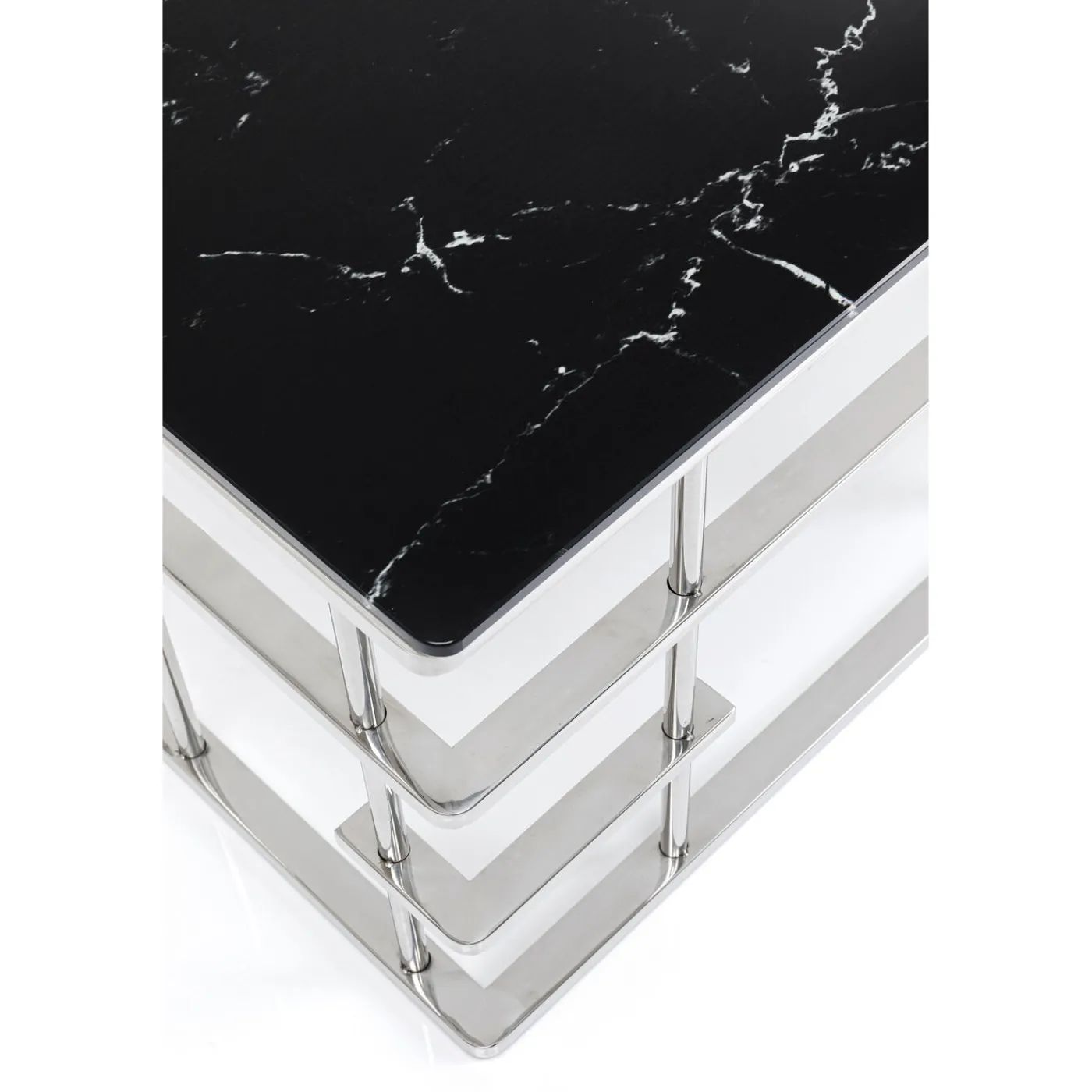 KARE Design Table Basse Rome Argente 130X70Cm