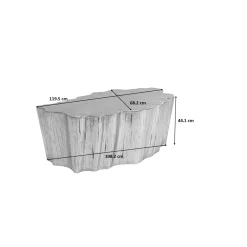 KARE Design Table Basse Tree Stump Noir 119X68Cm