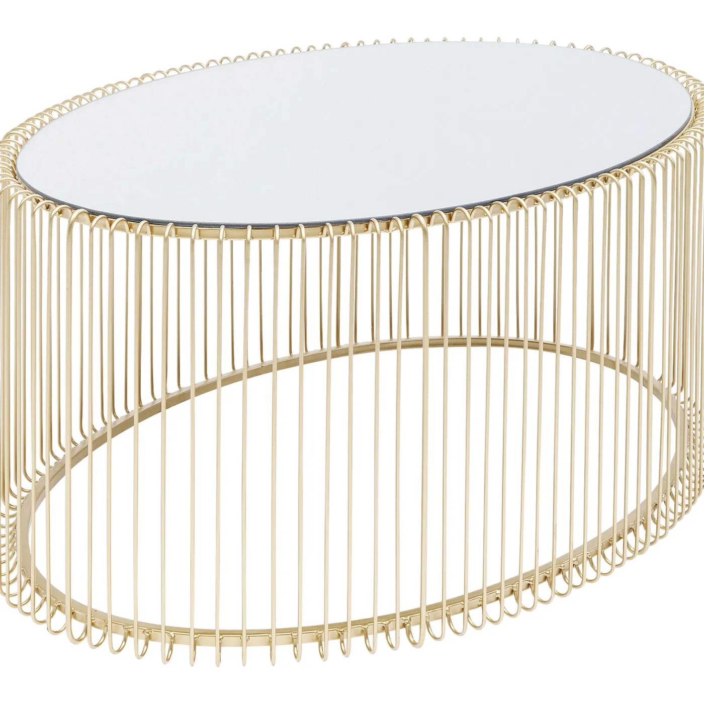 KARE Design Table Basse Wire Uno Laiton 60X90Cm