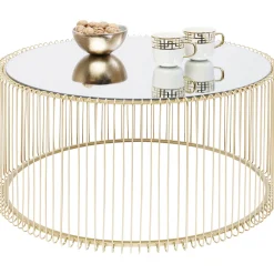 KARE Design Table Basse Wire Uno Laiton O80Cm