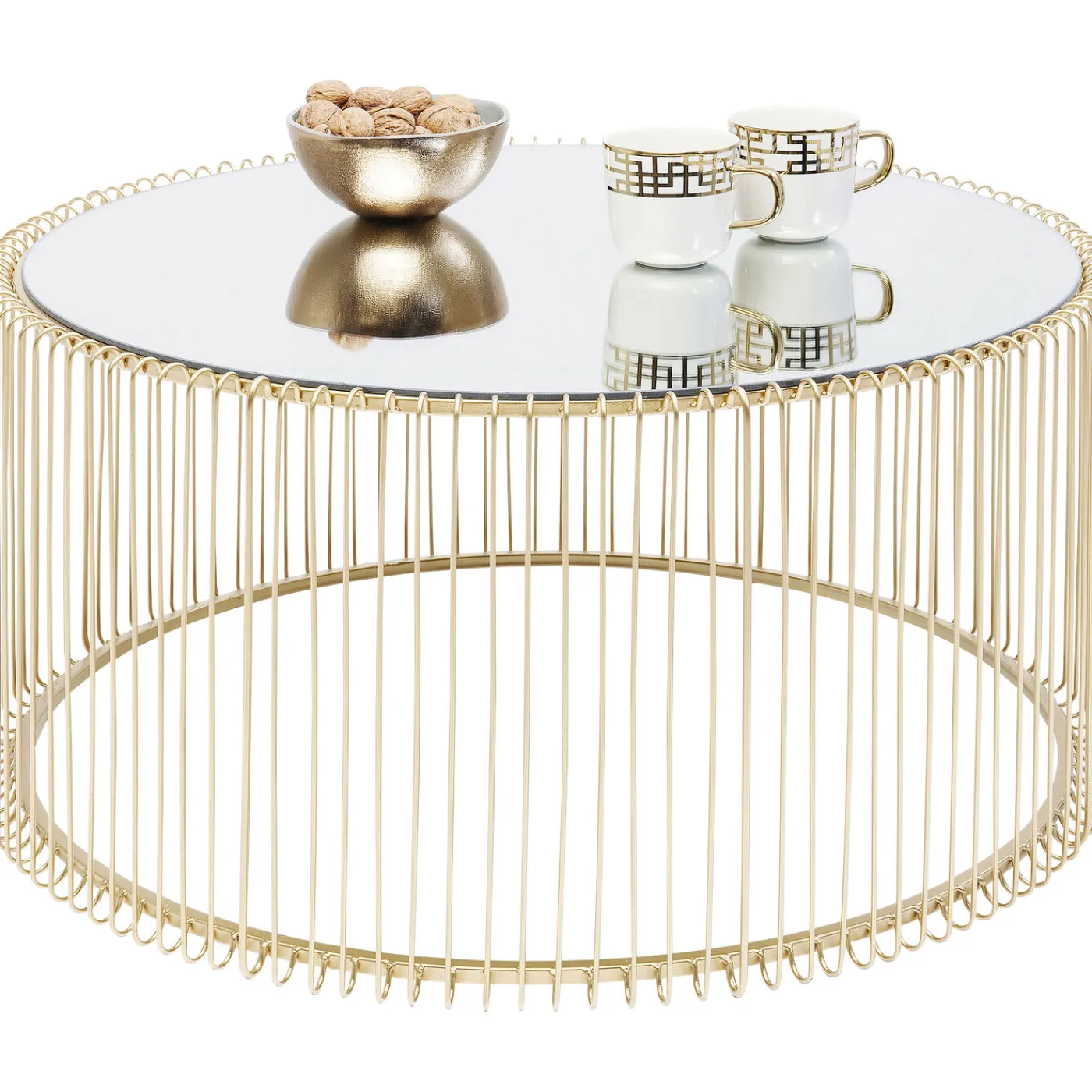 KARE Design Table Basse Wire Uno Laiton O80Cm