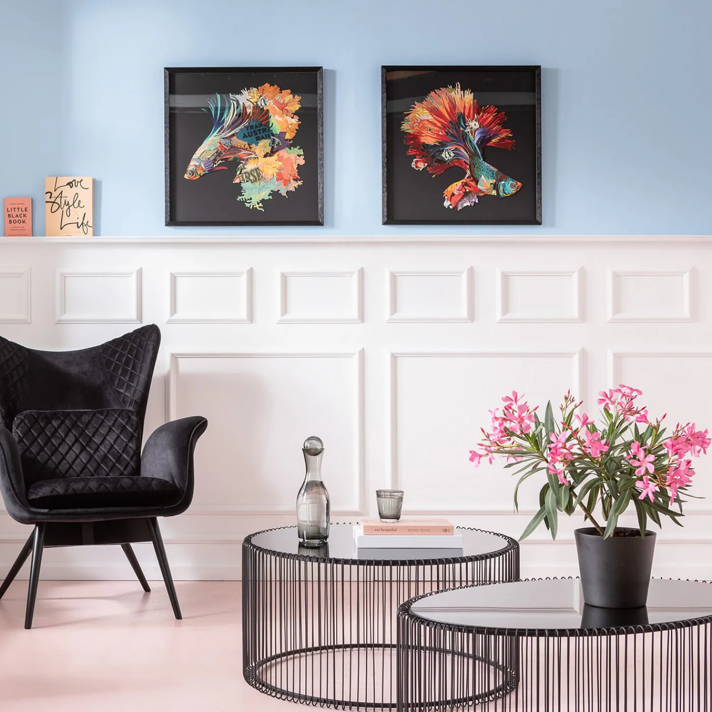 KARE Design Table Basse Wire Uno Noir O80Cm