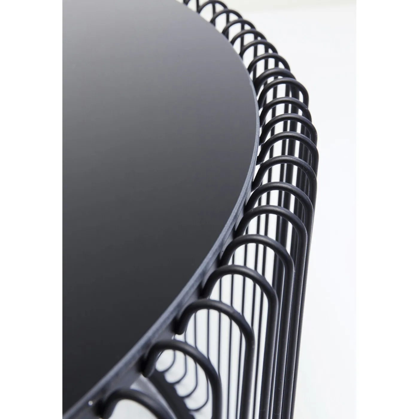 KARE Design Table Basse Wire Uno Noir O80Cm