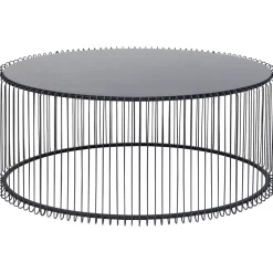 KARE Design Table Basse Wire Uno Noir 60X90Cm