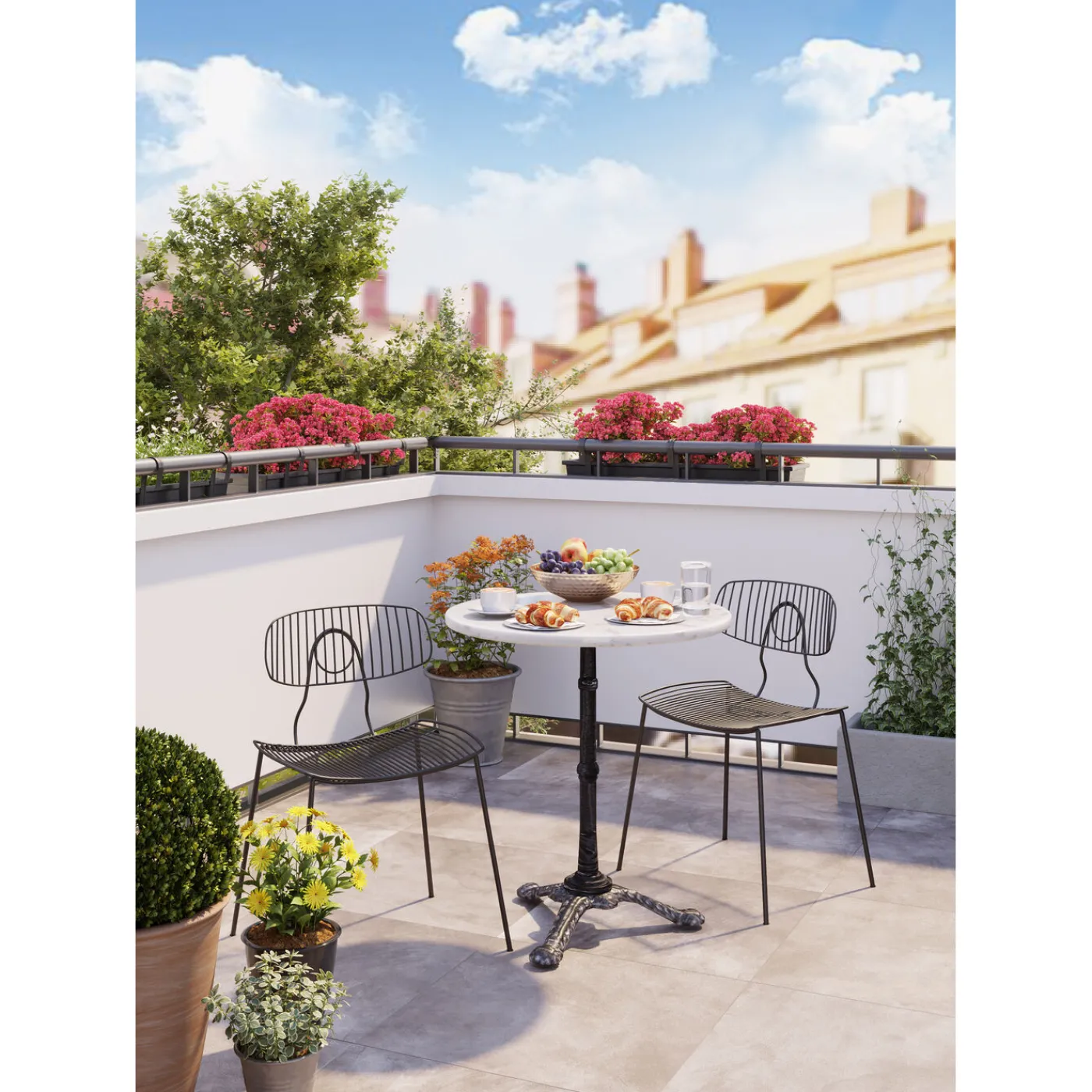 KARE Design Table Bistrot Kaffeehaus Blanc O 60