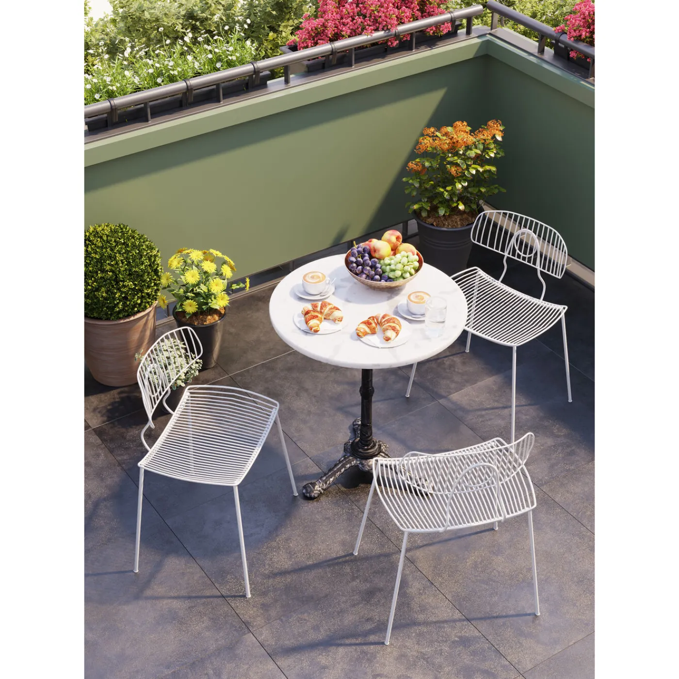 KARE Design Table Bistrot Kaffeehaus Blanc O 60