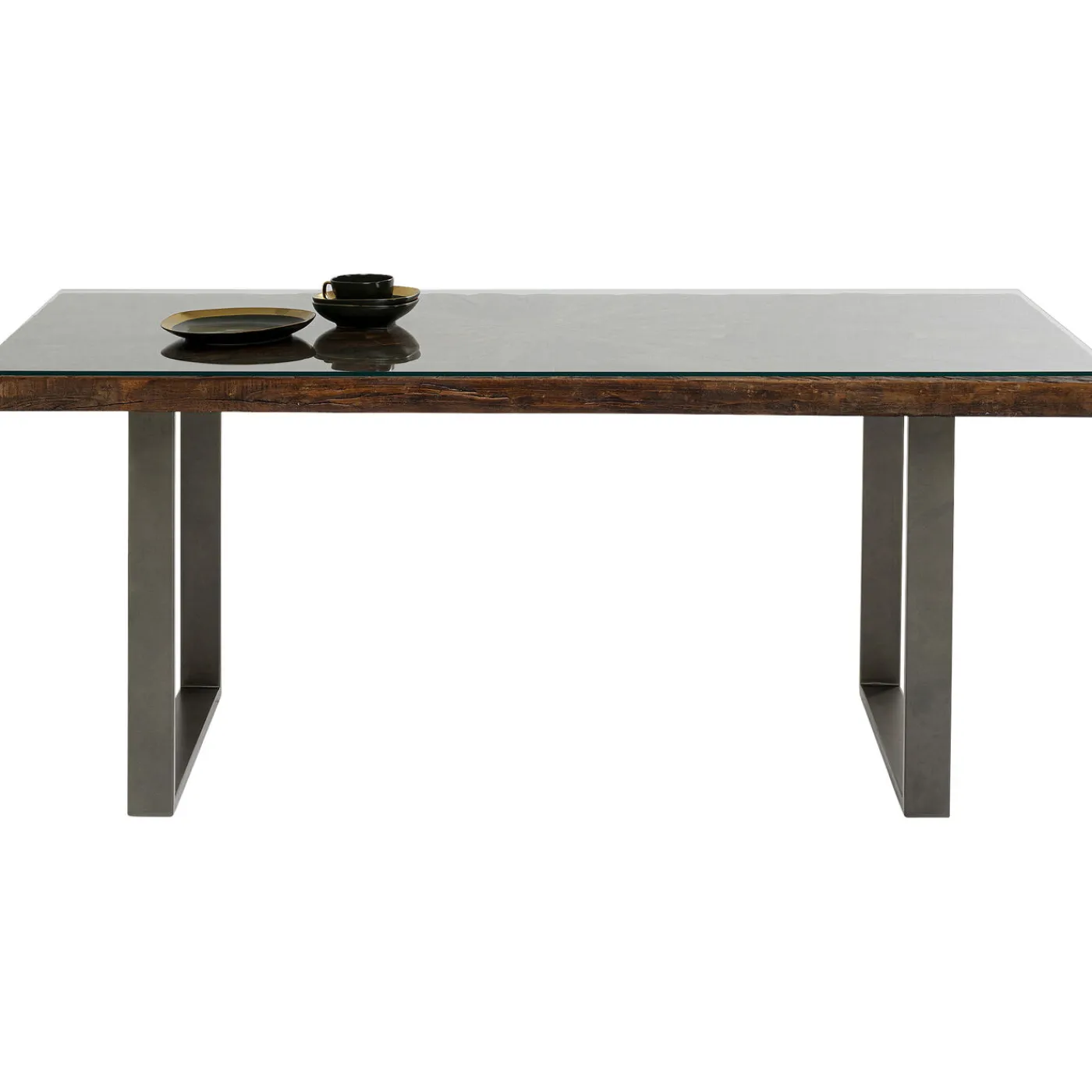 KARE Design Table Conley Acier Brut 180X90