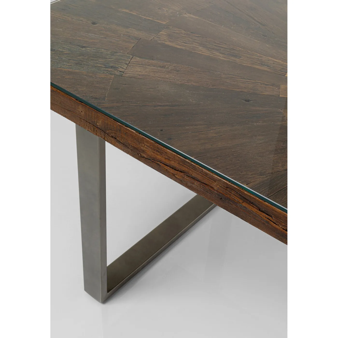 KARE Design Table Conley Acier Brut 180X90