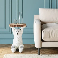 KARE Design Table D Appoint Animal Polar Bear O37Cm