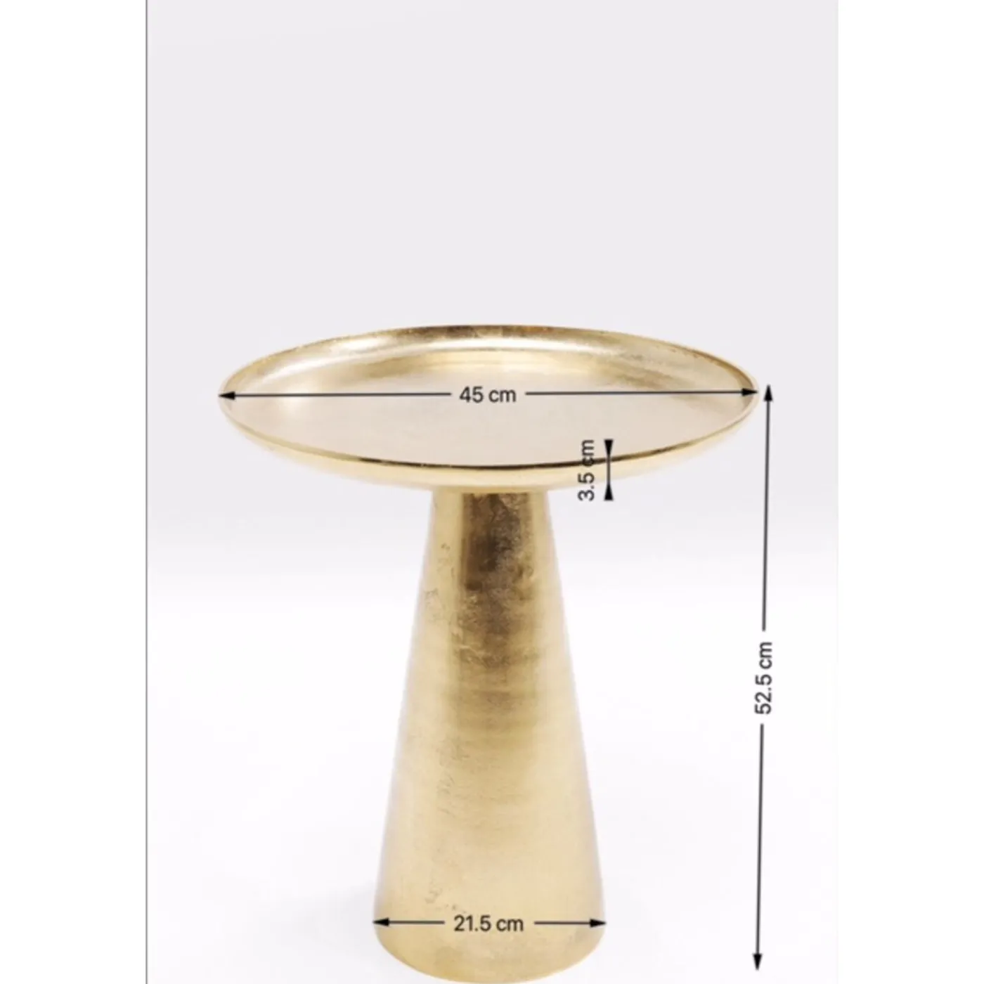 KARE Design Table D Appoint Plateau Uno Laiton O45Cm