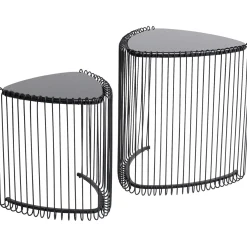 KARE Design Table D Appoint Wire Triangle Noir (2/Set)